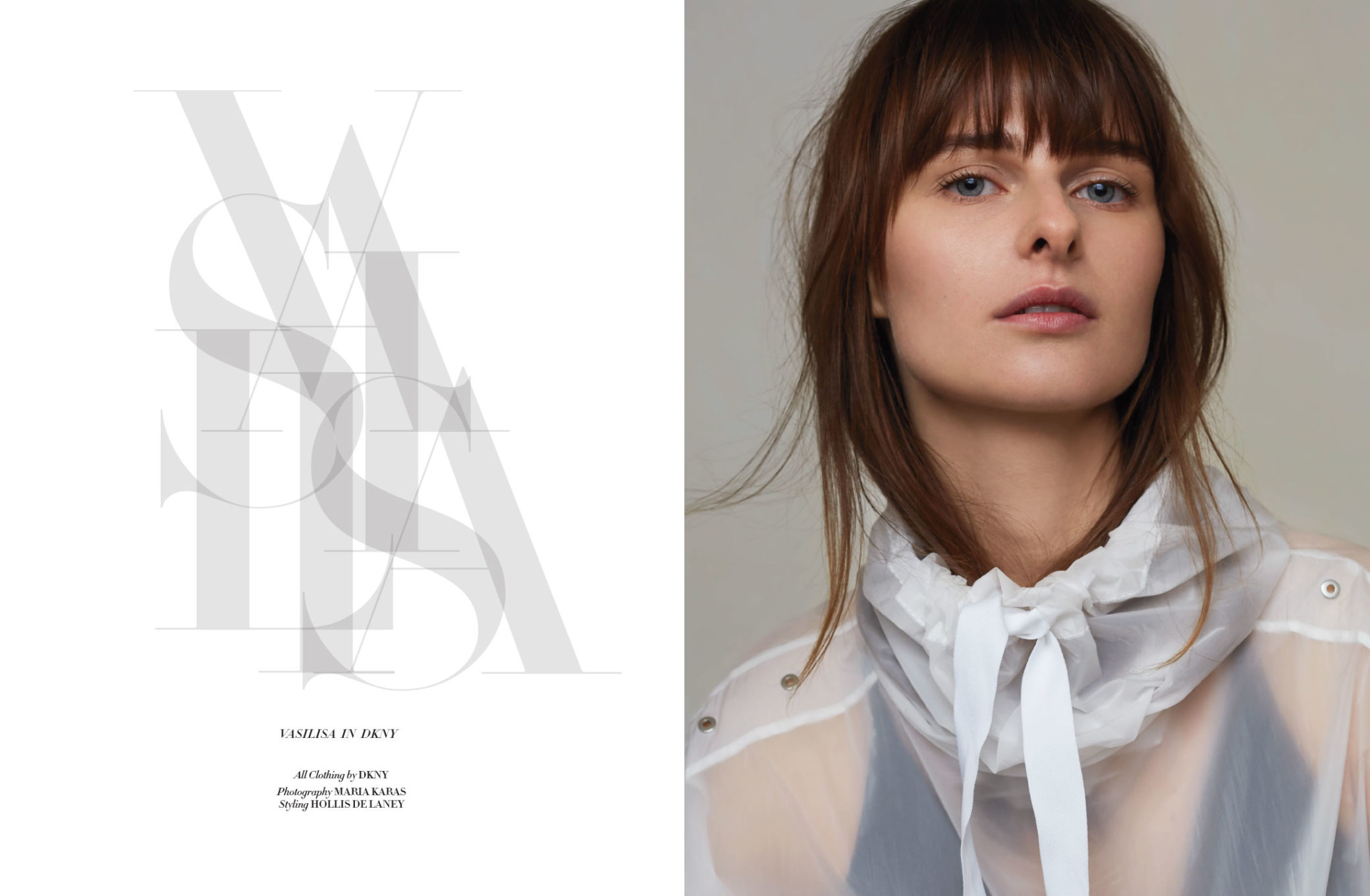 VASILISA IN DKNY. All Clothing by DKNY. Photography MARIA KARAS. Styling HOLLIS DE LANEY